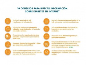 Decálogo de consejos de DiabeWeb para buscar información sobre diabetes en internet