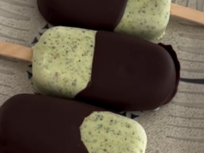 Helados de pistacho saludables