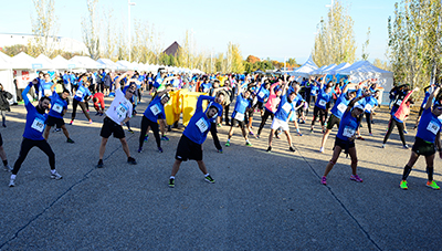 Calentamiento previo a la carrera