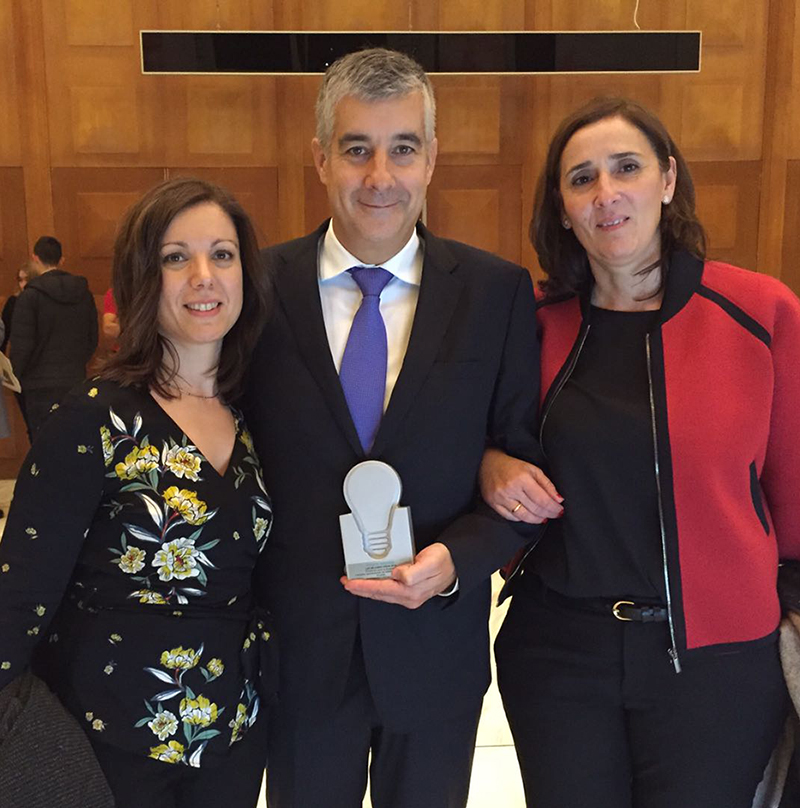 De izqda. a dcha.: Pilar Bodas, responsable de proyectos, Vicente Ricoy, Patrono, y Ana Mateo, Gerente de la Fundación para la Diabetes