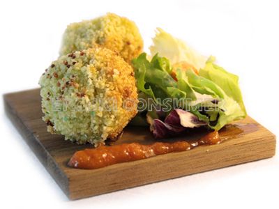 Croquetas de crema de guisantes