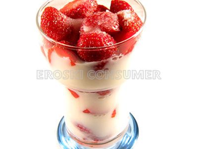 Fresas con leche