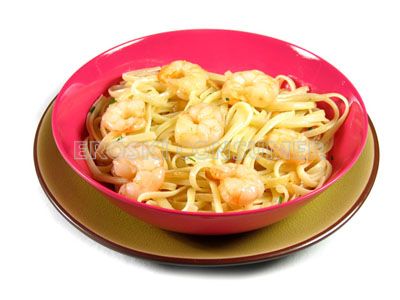 Espaguetis con gambas al ajillo