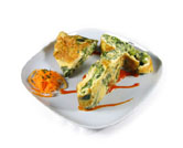 Tortilla de judías verdes y espinacas